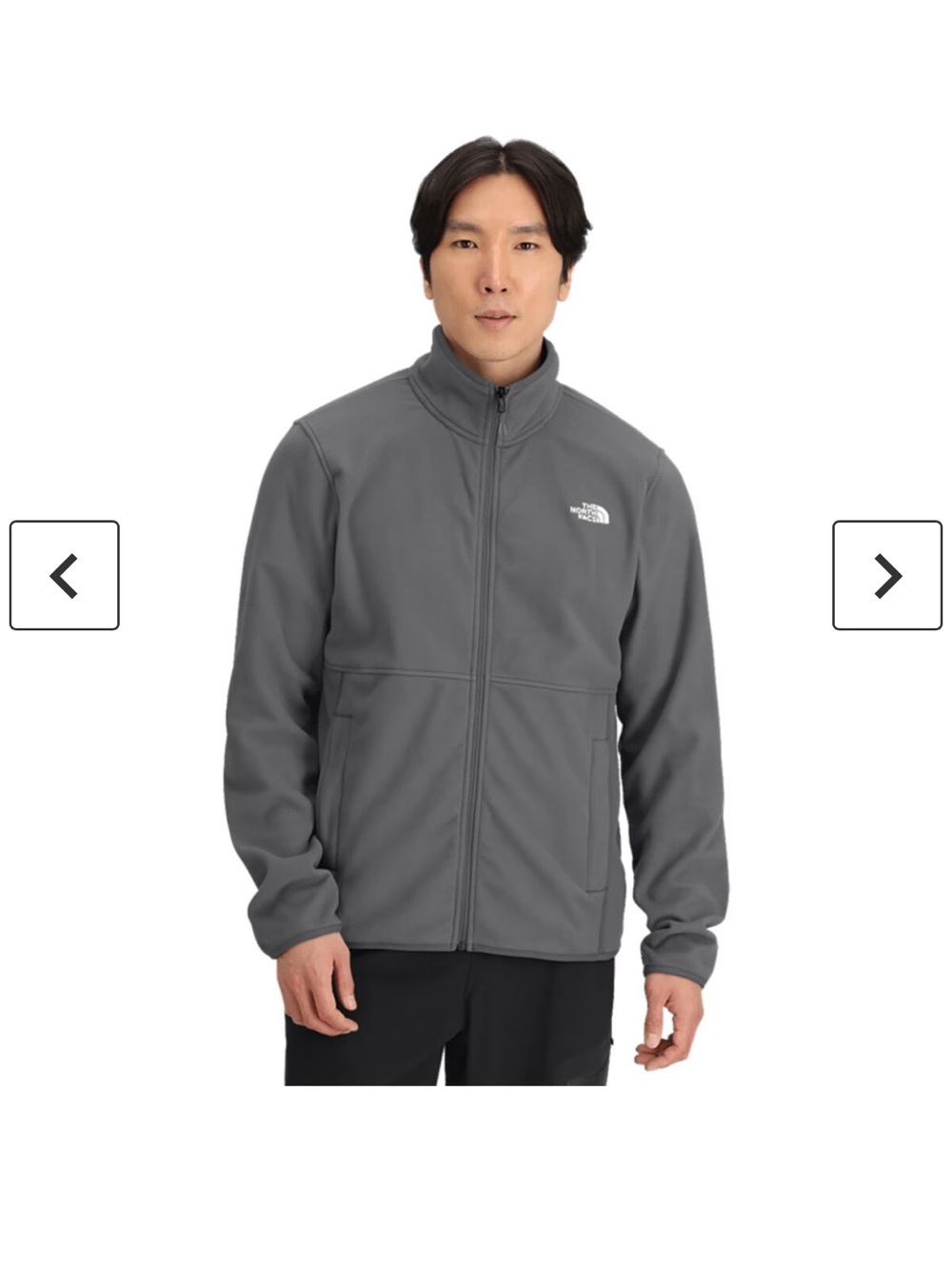 The North Face Men's Gray Full-Zip Fleece Jacket